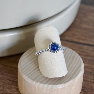 Pandora Retired Blooms Blue Lapis Ring